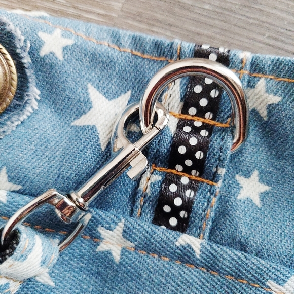 Pet Dog Cat Denim Vest w/ Stars Puppy Dog Harness And Leash Set - Picture 6 of 10